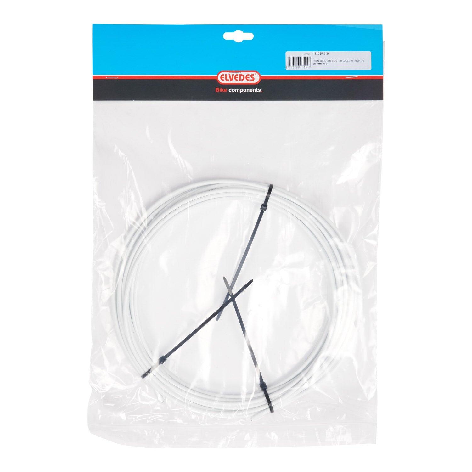 ELVEDES Guaina esterna cambio Elvedes 4,2 mm (10 m) liner bianco.
