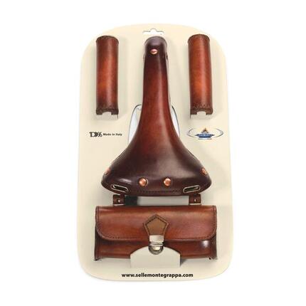 Selle Monte Grappa Monte Grappa Set Charleston Sporting en cuir 3 pièces D-Bruin