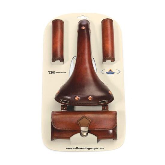 Selle Monte Grappa Monte Grappa Set Charleston Sporting en cuir 3 pièces D-Bruin