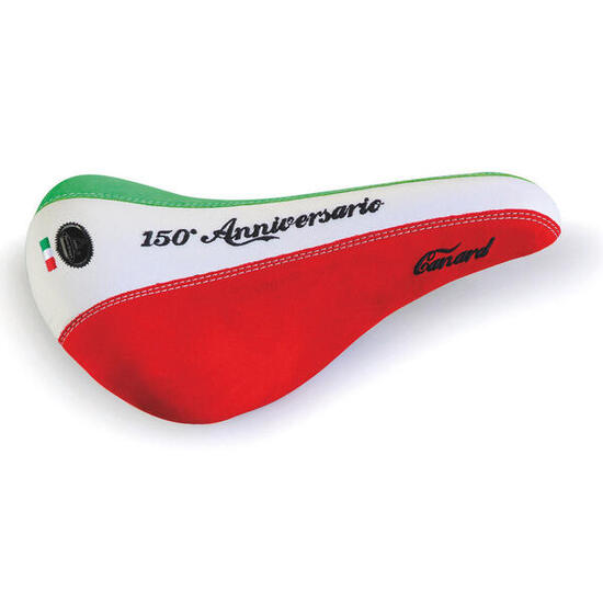 Selle Monte Grappa Canard 150 Anni, cuir Italie rouge et blanc