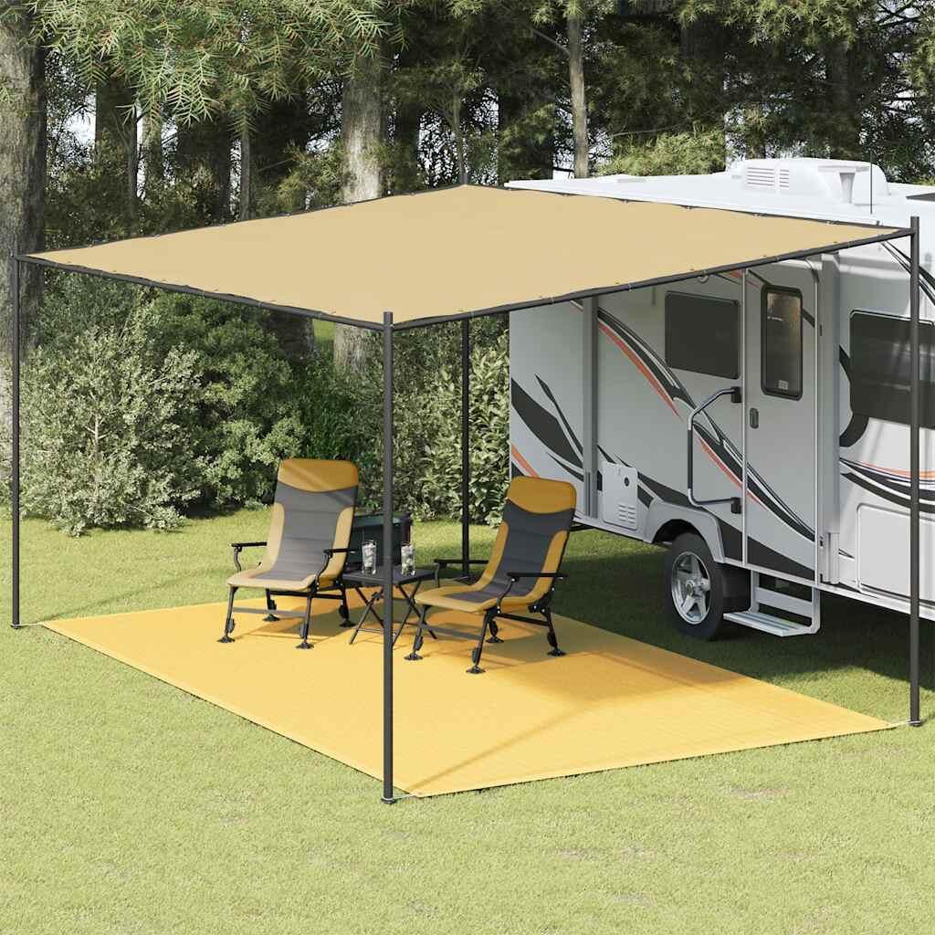 Vidaxl - Tapis De Tente Beige 300x500 Cm Pour Une Expérience De Camping Confortable - Double Toit - Beige - Decathlon