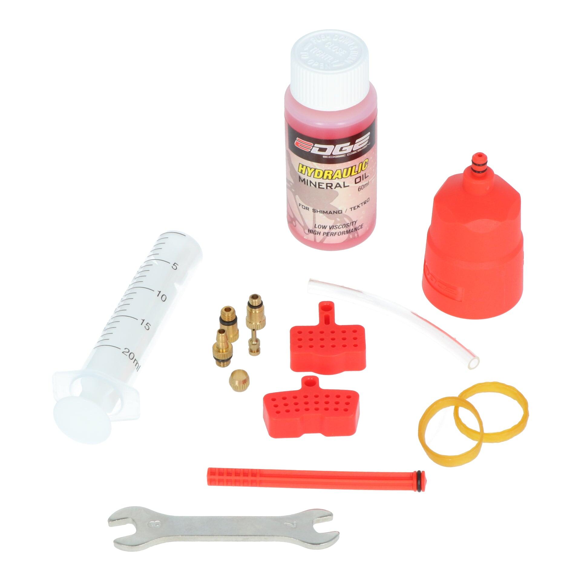 Edge - Frein À Disque Brake Adoucissement Set Shimano Tektro - Incl. Huile - Bidon Porte-outils - Rouge - 60 Ml - Decathlon