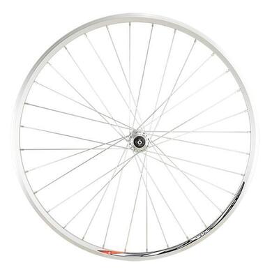 Achterwiel van de fiets met schroefbare vrijloopas velox