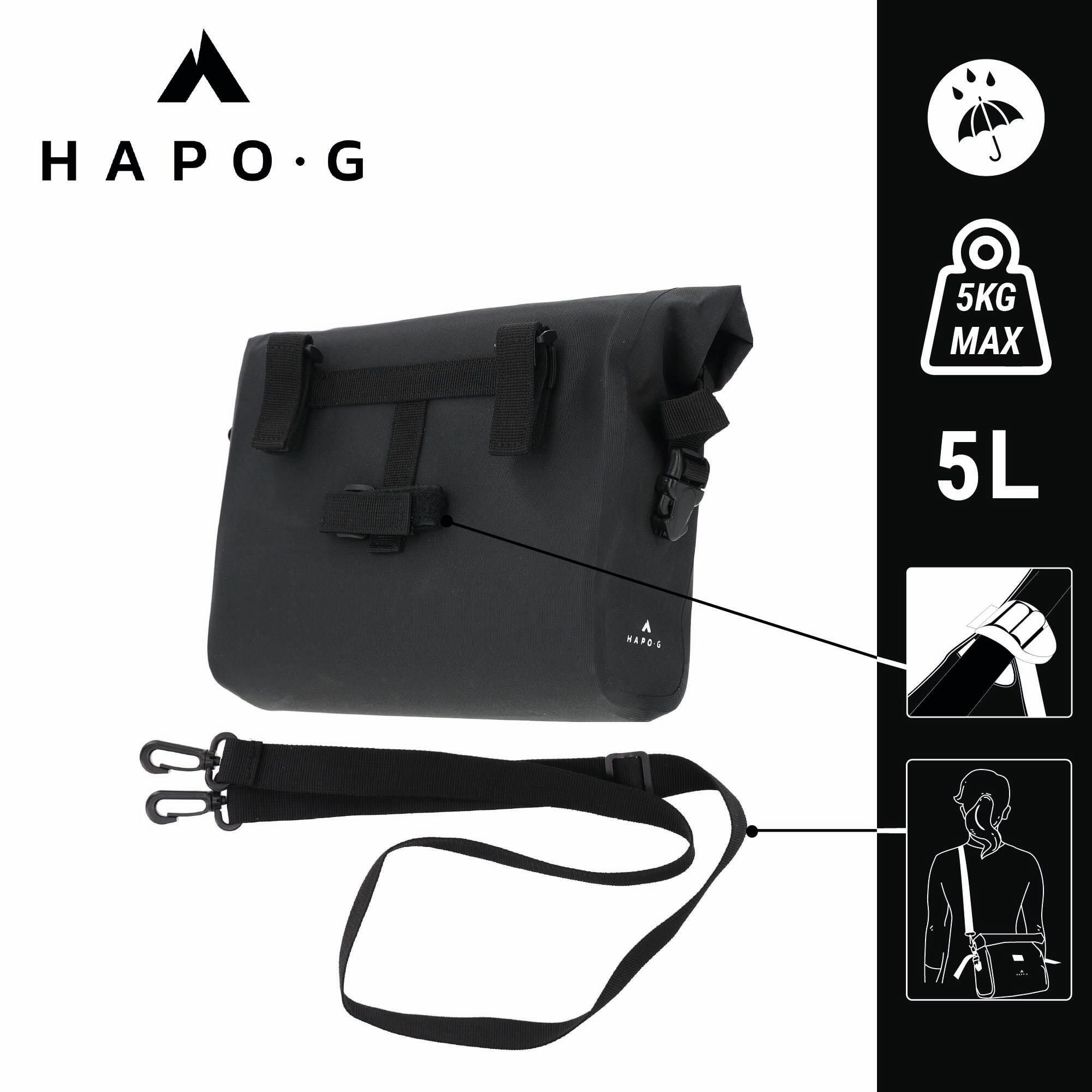Sacoche de guidon imperméable 5L Noire 3/6