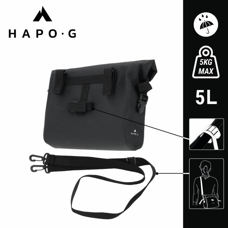 Sacoche de guidon imperméable 5L Noire