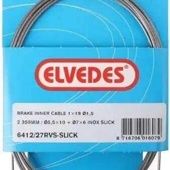 Elvedes Brake Inner Cable 2350mm Stainless Steel Ø1.5mm V-Nipple and T-Nipple.