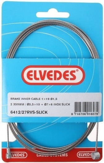 SHIMANO Elvedes roestvrijstalen binnenkabel 2350mm met V-nippel en T-nippel