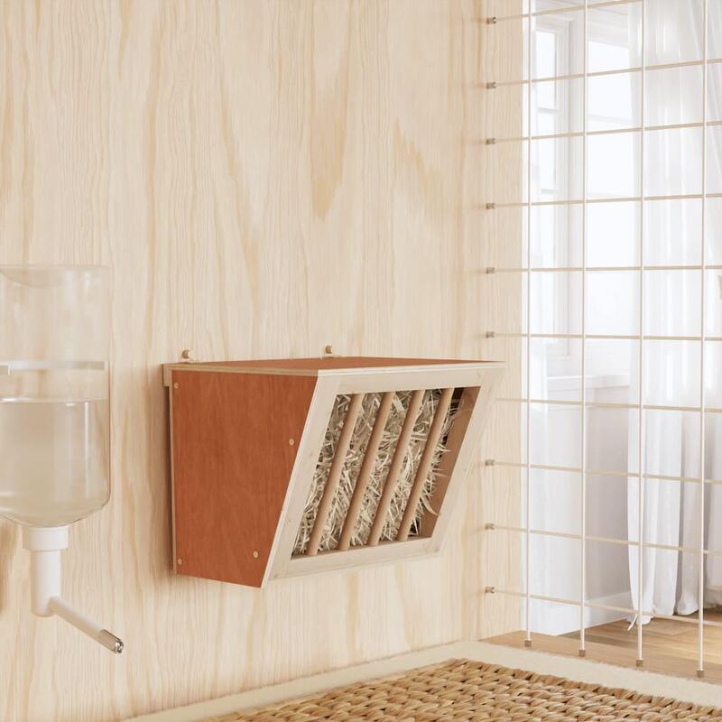 Hooiruif en bois massif pour lapins 25x18,5x20,5 cm
