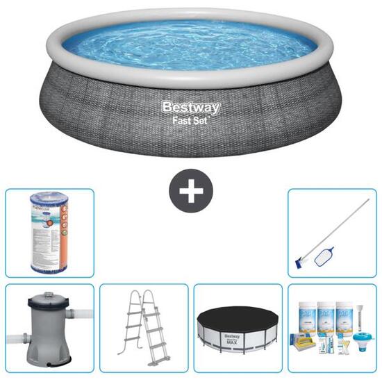 Piscine Gonflable Ronde Fast Set - 457x107 cm + Accessoires CB24