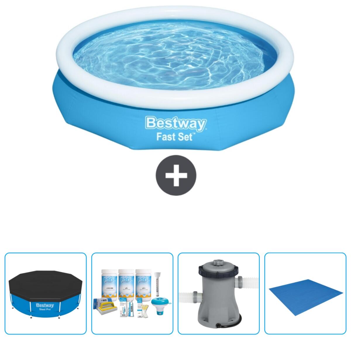 BESTWAY Bestway Fast Set Rond - 305x66 cm + Accessoires CB1