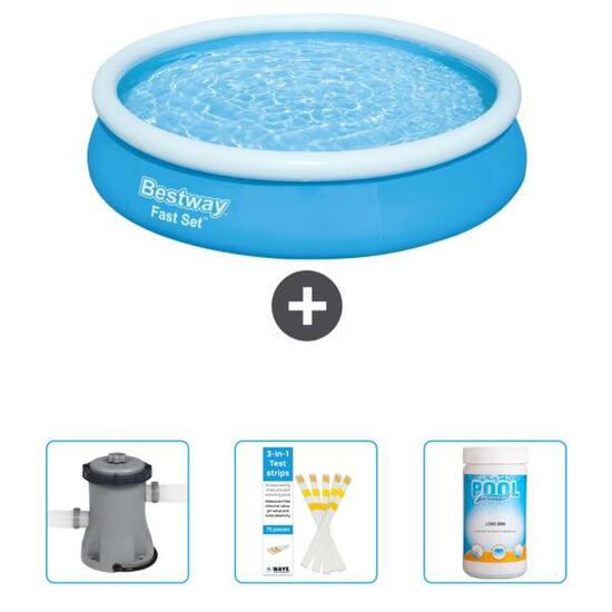 Piscine Gonflable Ronde Fast Set - 366x76 cm + Accessoires CB37
