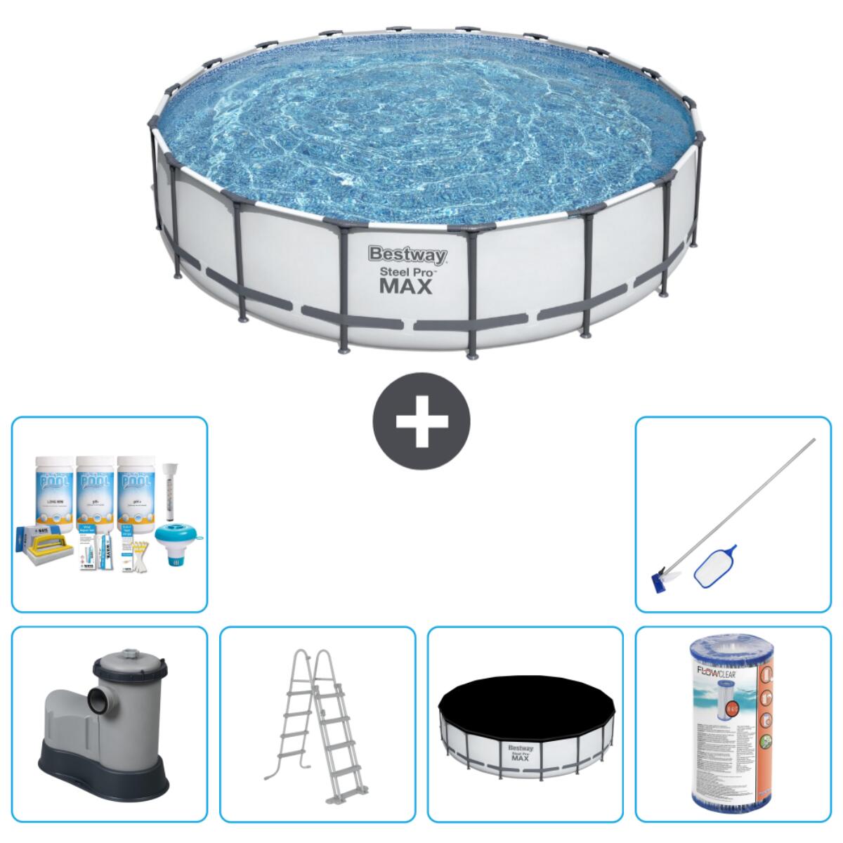 BESTWAY Bestway Steel Pro MAX Rond - 549x122 cm + Accessoires CB32