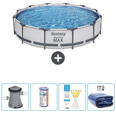 Bestway steel pro max rond - 366x76 cm + accessoires cb50