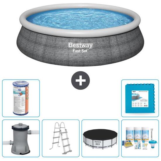 Piscine Gonflable Ronde Fast Set - 457x107 cm + Accessoires CB22