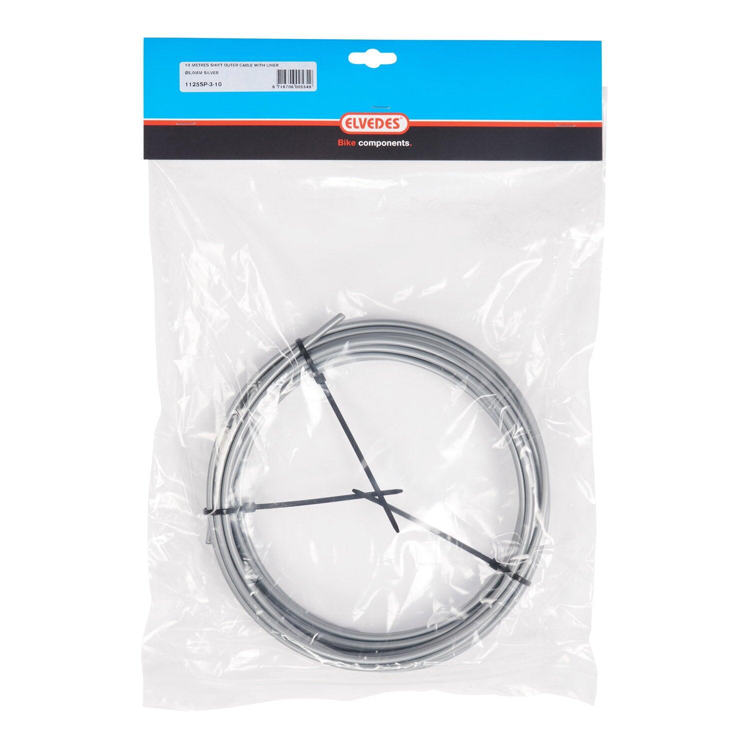 ELVEDES Elvedes 5mm Schakel Buitenkabel - 10m Zilver Liner 1125SP-3-10