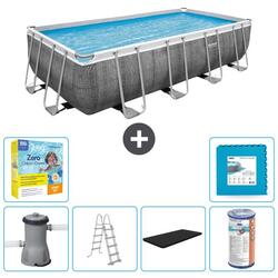 Piscine Rectangulaire Power Steel - 488x244x122 cm + Accessoires CB34
