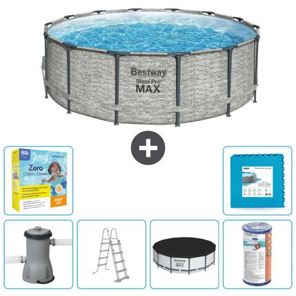 Bestway Steel Pro MAX Rund - 427x122 cm + Accessoires CB34