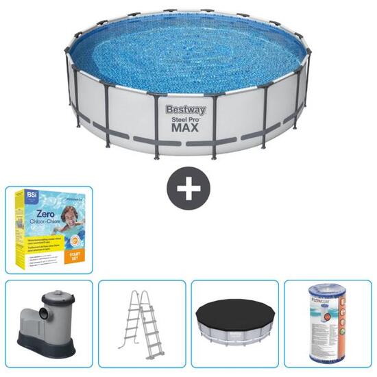 Bestway Steel Pro MAX Rund - 488x122 cm + Accessoires CB33