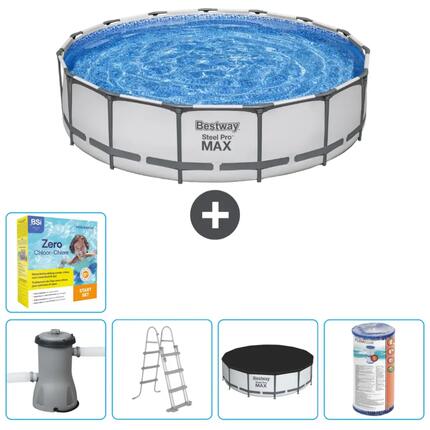 Bestway Steel Pro MAX Rund - 457x122 cm + Accessoires CB33