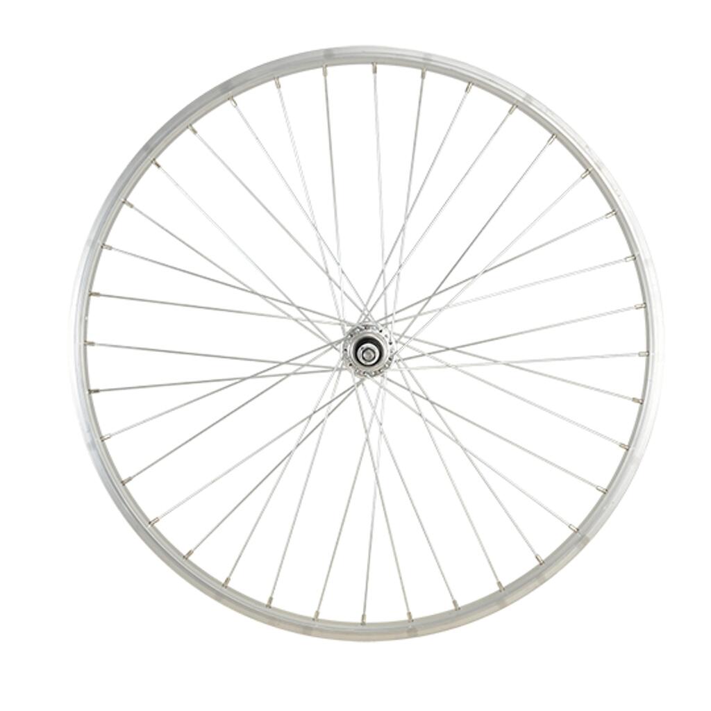 Rear bike wheel with threaded aluminum rim and full axle nut Velox 650 X 30A