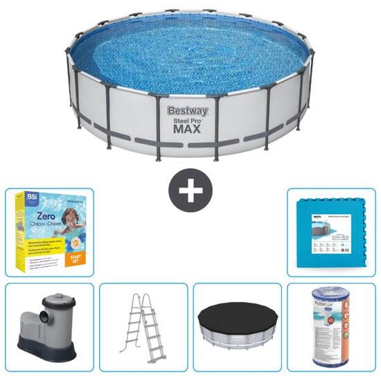 Bestway Steel Pro MAX Rund - 488x122 cm + Accessoires CB34