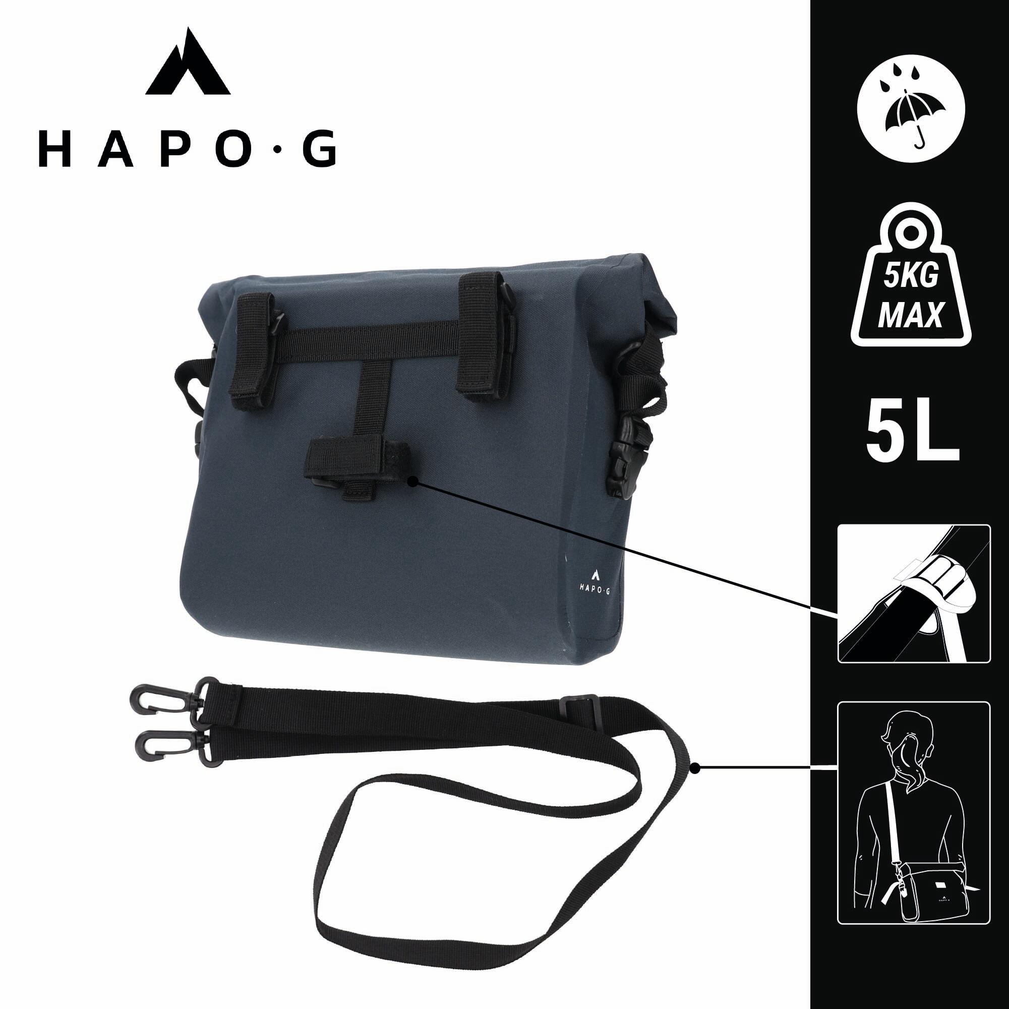 Sacoche de guidon imperméable 5L Bleue 3/6