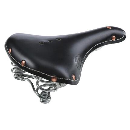 Selle De Vélo De Ville En Cuir Noir, Avec Ressorts, Vintage, Fabriquée En Hollande