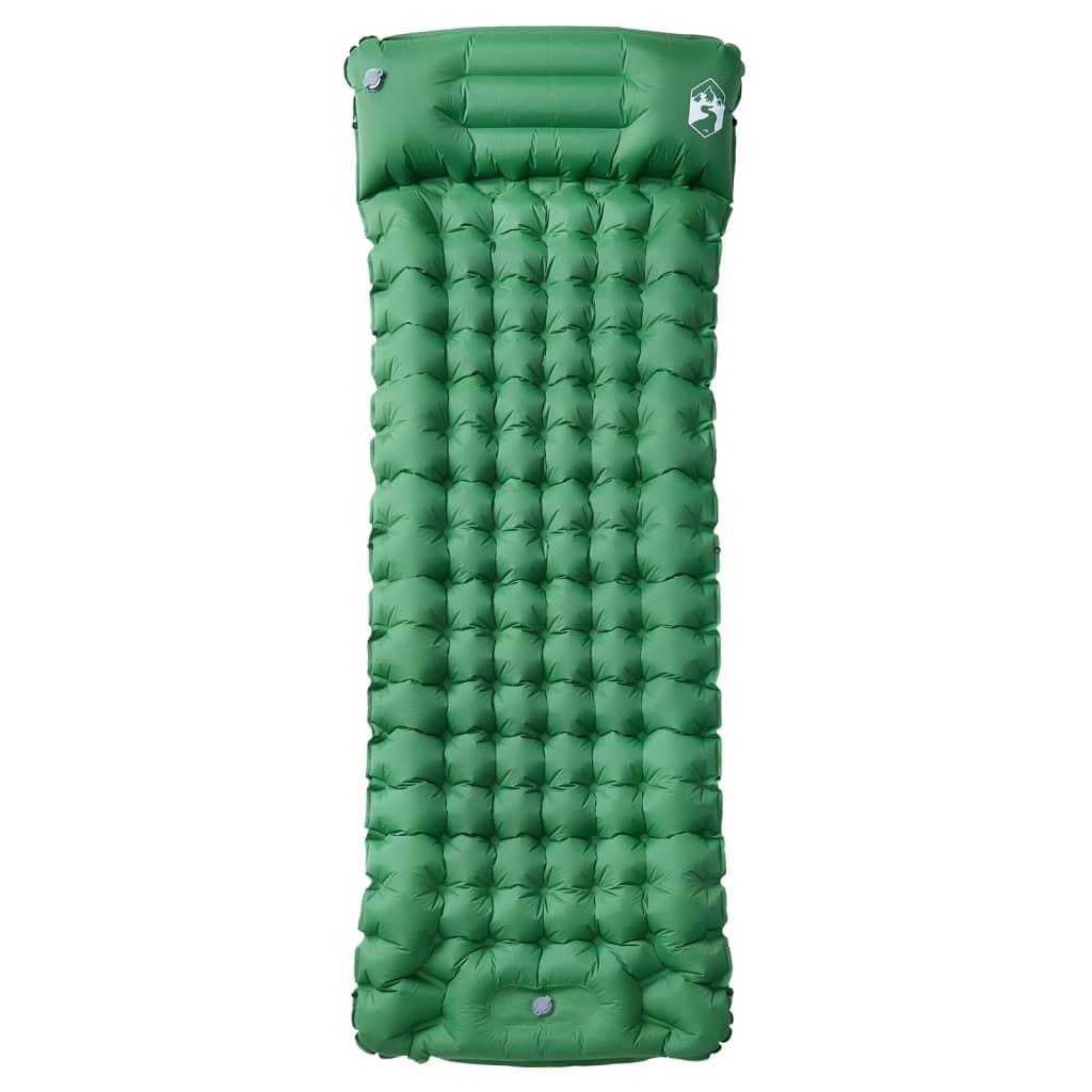 Colchón de Camping Autoinflable Vidaxl con Almohada - 1 Persona Verde 2/4