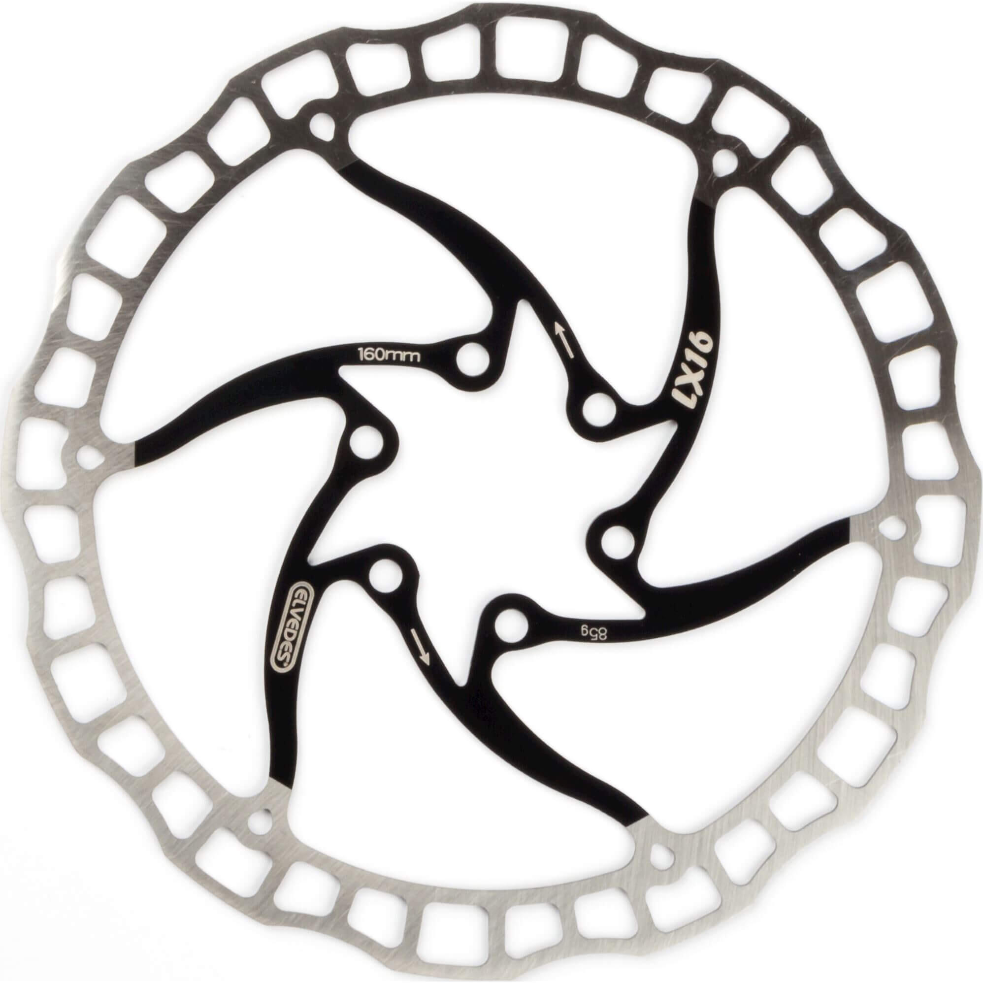 ELVEDES Elvedes Remschijf LX16 160mm Zwart - Hoogwaardige Remprestaties