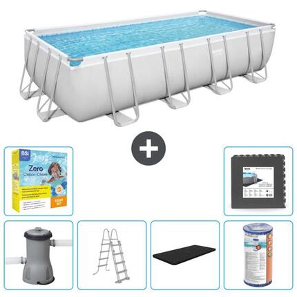 Piscine Rectangulaire Power Steel - 488x244x122 cm + Accessoires CB35