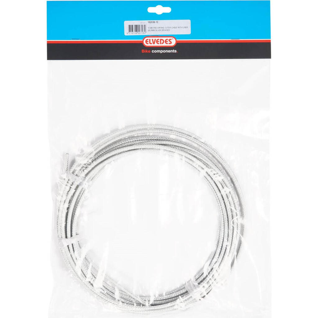 Elvedes 5mm Silver Bicycle Brake Cable (10m) Braided