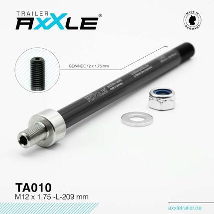 Oś RadoxX do przyczepki M12x1,75 209 mm