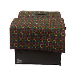 Sac à Vélo Double Basilic Gris avec Fleurs Colorées - 20L