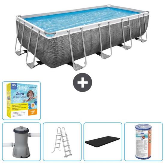 Piscine Rectangulaire Power Steel - 488x244x122 cm + Accessoires CB33