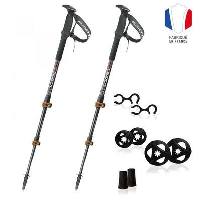 Telescopische wandelstokken carbon / alu- cime erable