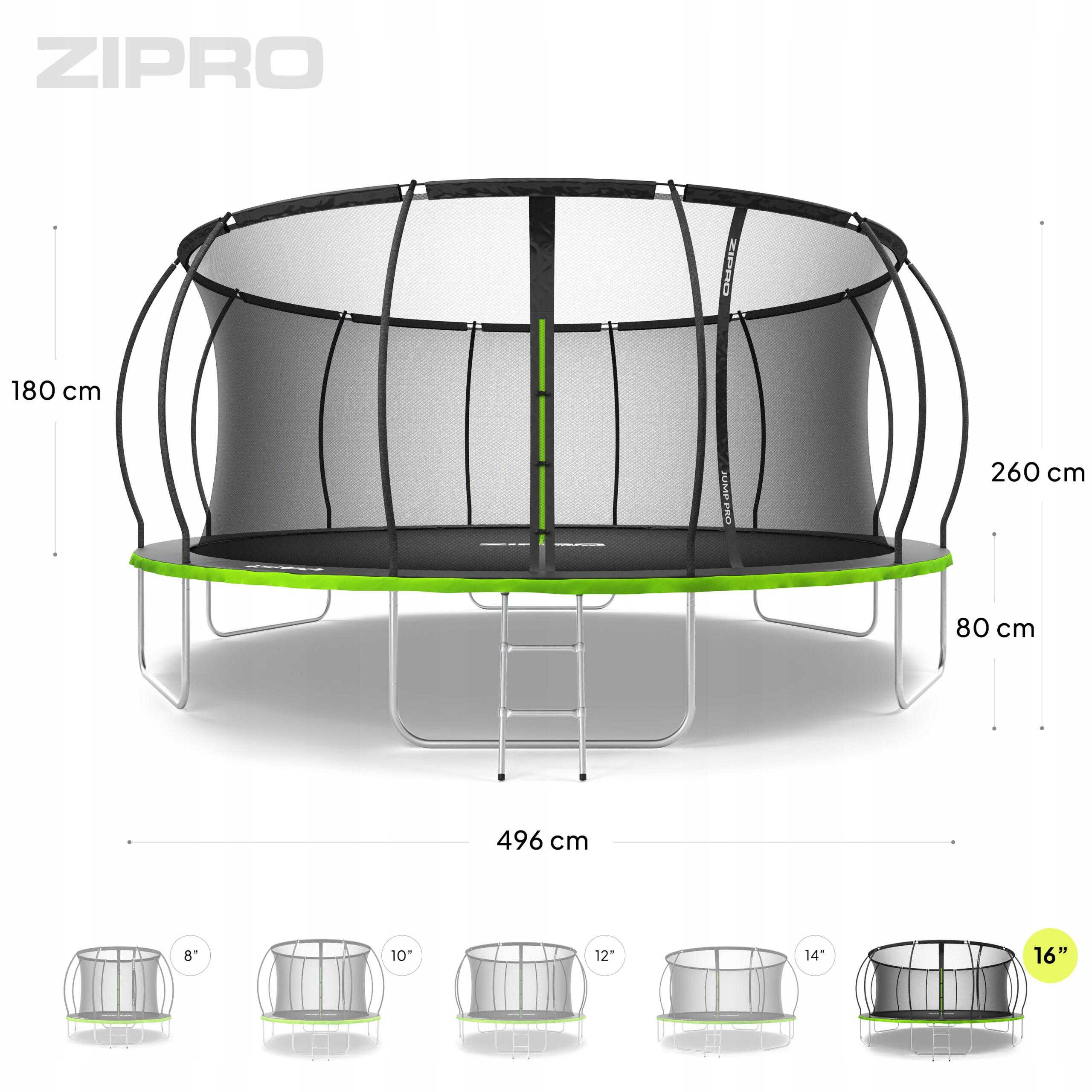 Trampoline ronde Zipro Jump Pro Premium - 16FT 496cm - met veiligheidsnet intern 2/7