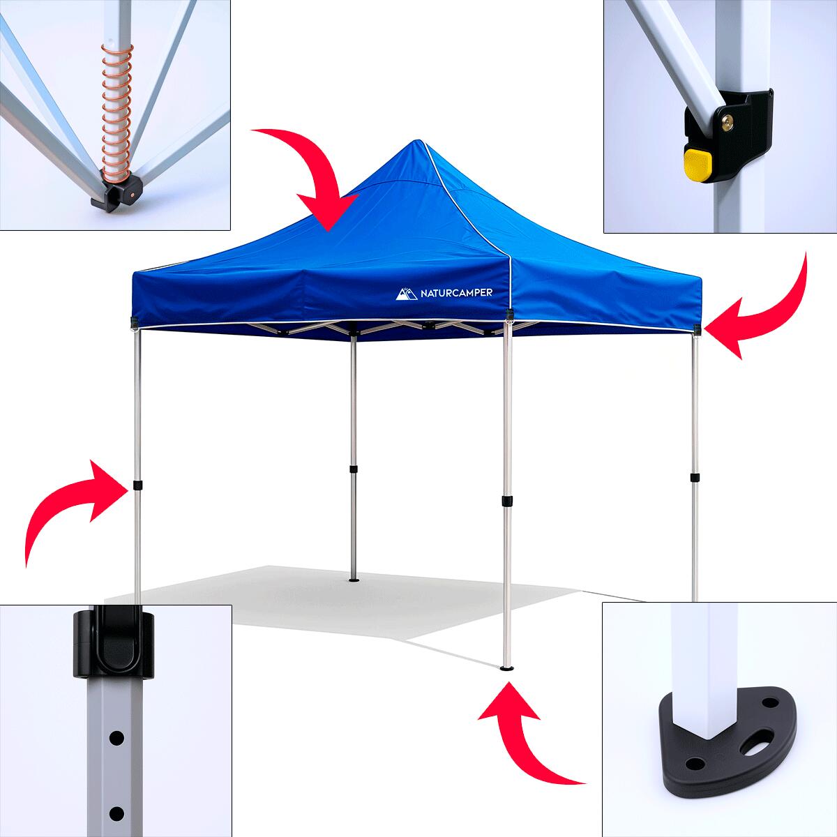 Cubierta techo carpa plegable 3x3m Oxford 500D 5/7