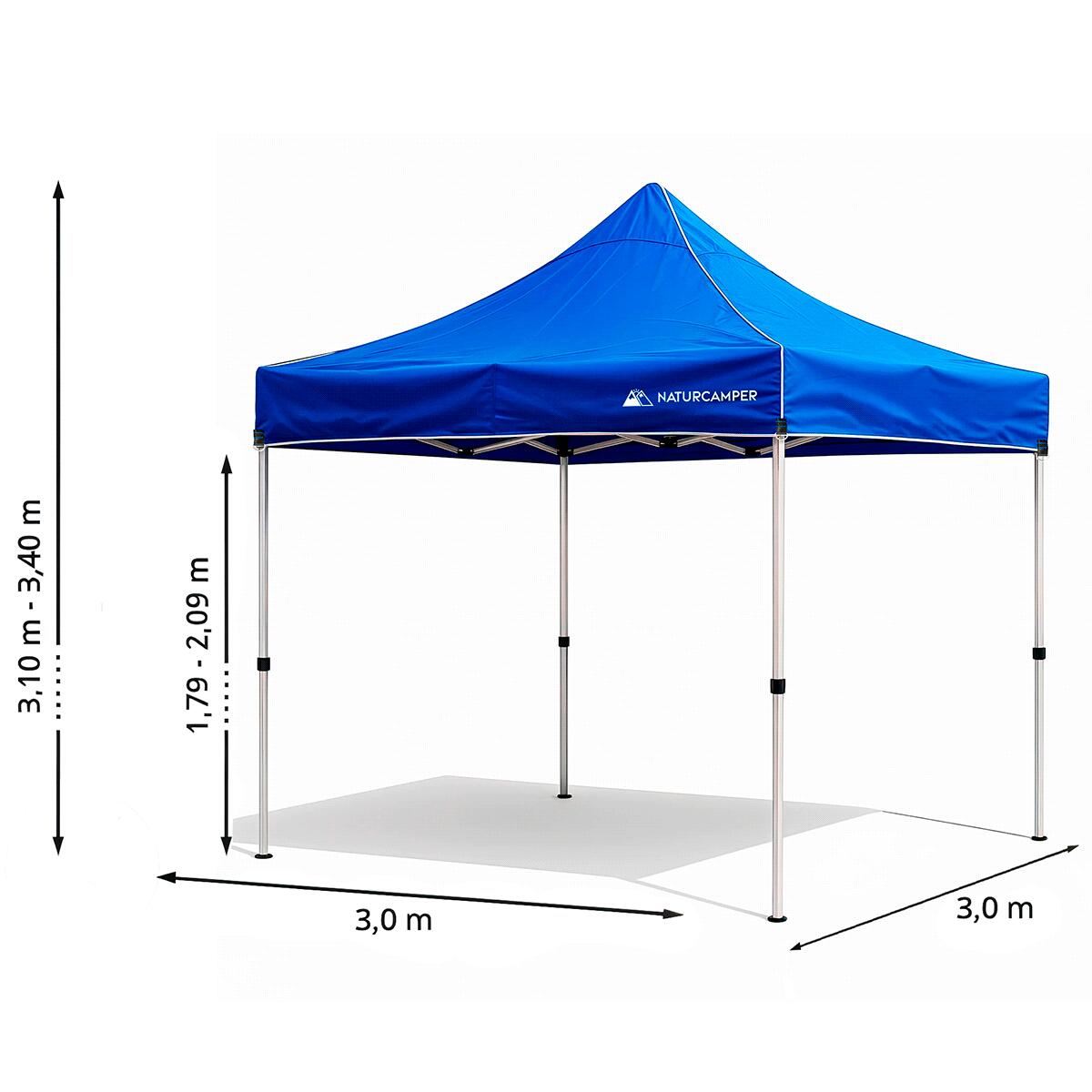 Cubierta techo carpa plegable 3x3m Oxford 500D 4/7
