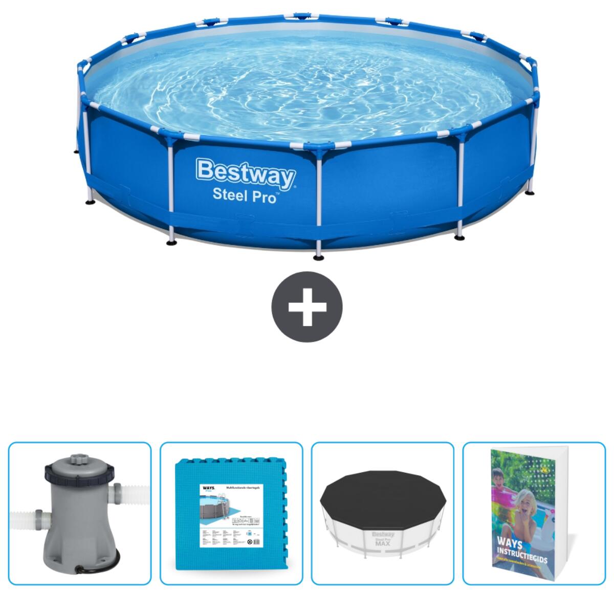 Piscine Ronde Steel Pro - 366x76 cm + Accessoires CB71 1/6