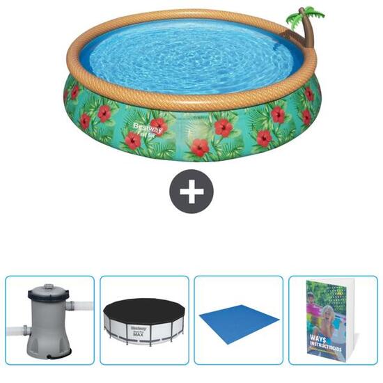 Piscine Gonflable Ronde Fast Set - 457x84 cm + Accessoires CB64