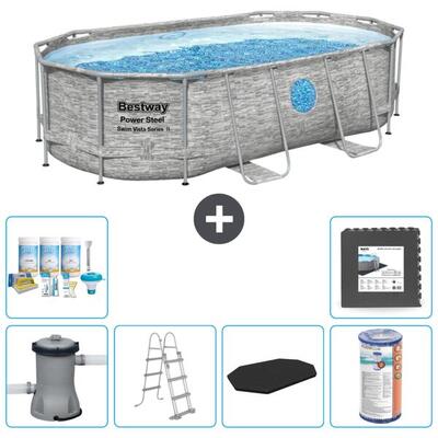 Bestway power steel ovaal - 427x250x100 cm + accessoires cb31