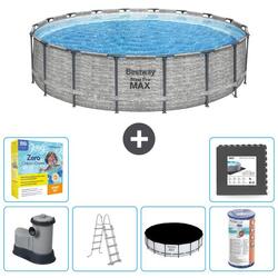 Piscine Ronde Steel Pro MAX - 549x122 cm + Accessoires CB35