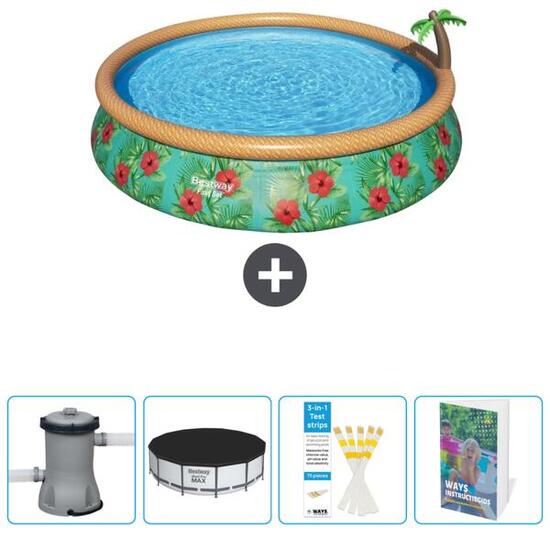 Piscine Gonflable Ronde Fast Set - 457x84 cm + Accessoires CB76