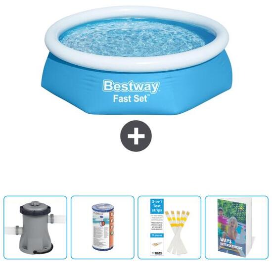 Piscine Gonflable Ronde Fast Set - 244x61 cm + Accessoires CB70