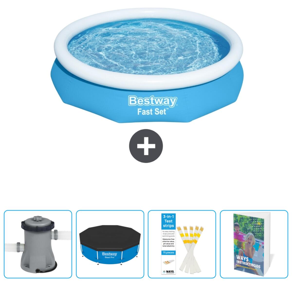 Bestway Fast Set Rund - 305x66 cm + Accessoires CB76 1/6
