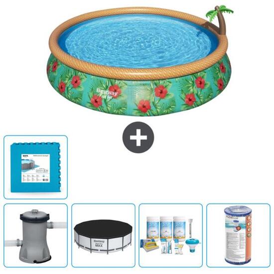 Piscine Gonflable Ronde Fast Set - 457x84 cm + Accessoires CB12