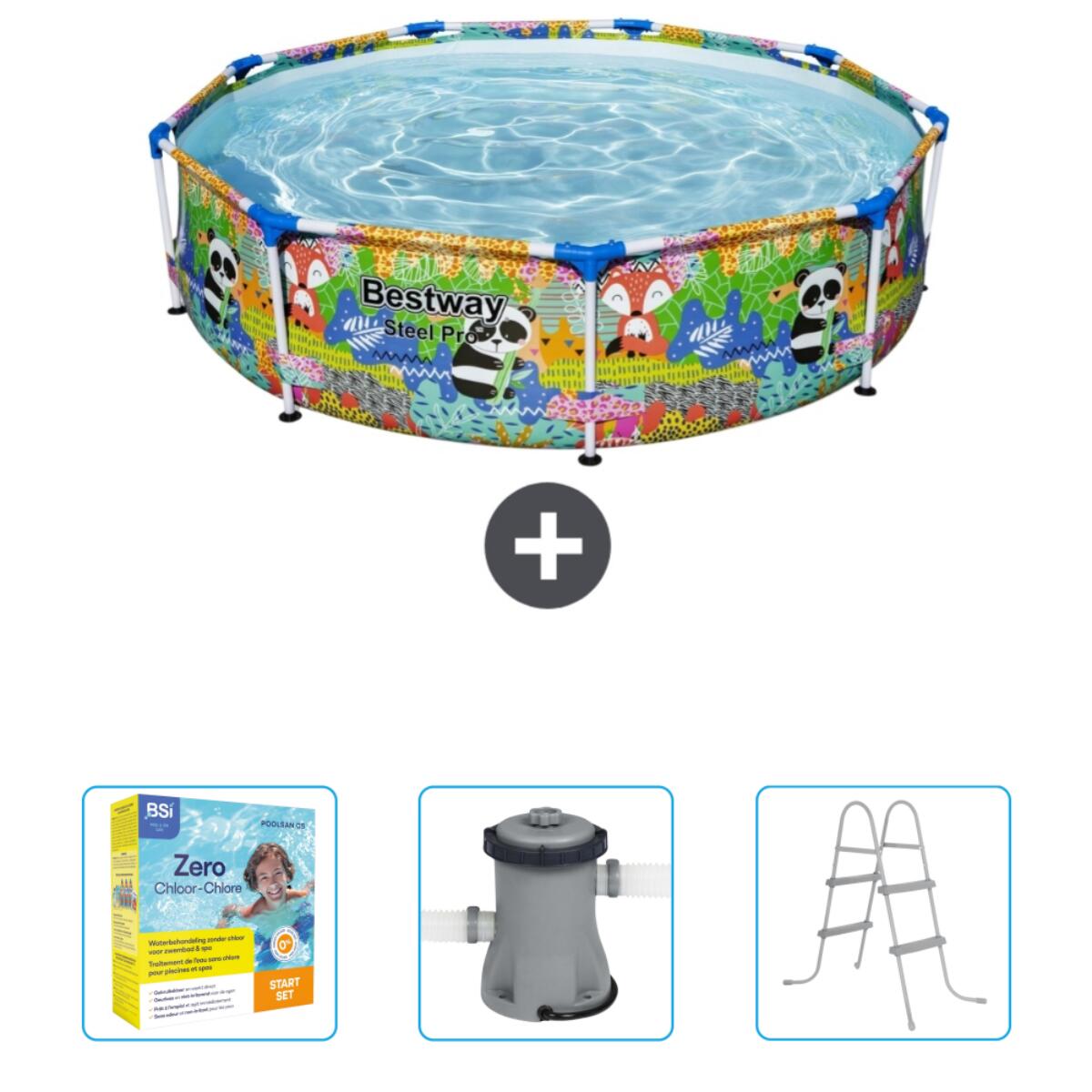 BESTWAY Bestway Steel Pro Rond - Dieren - 274x66 cm + Accessoires CB9