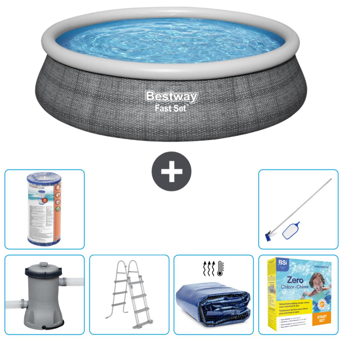 Bestway Fast Set Rond - 457x107 cm + Accessoires CB28 1/7