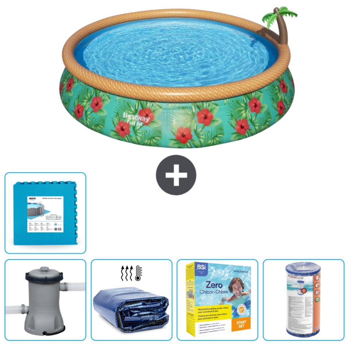 BESTWAY Bestway Fast Set Rond - 457x84 cm + Accessoires CB17