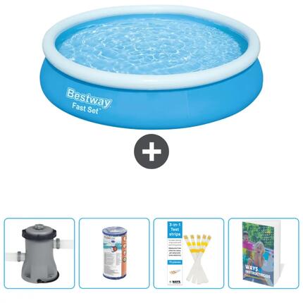 Piscine Gonflable Ronde Fast Set - 366x76 cm + Accessoires CB70